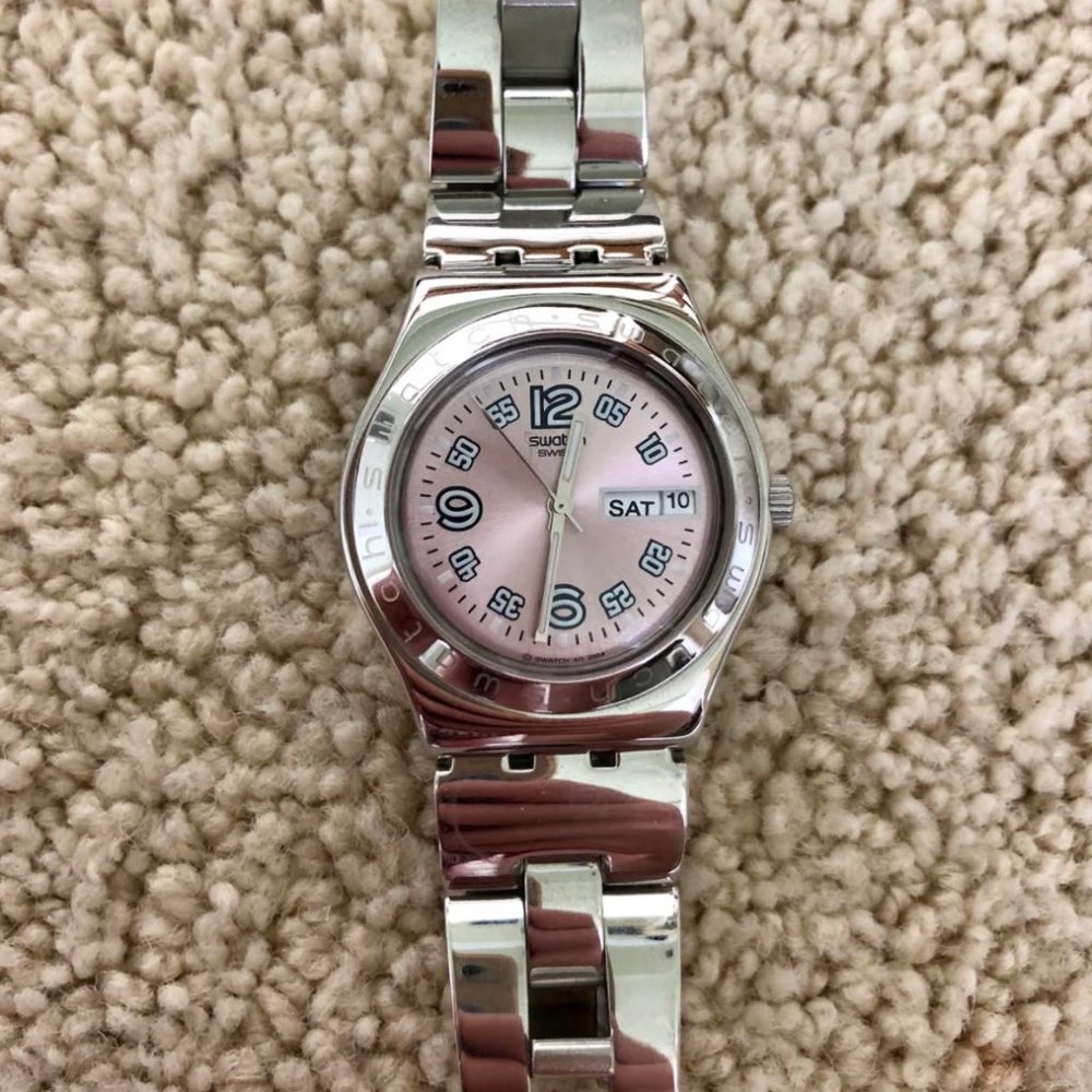 Pink Swatch Watch